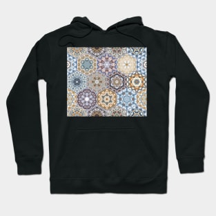 Hexagonal Oriental and ethnic motifs in patterns. Hoodie